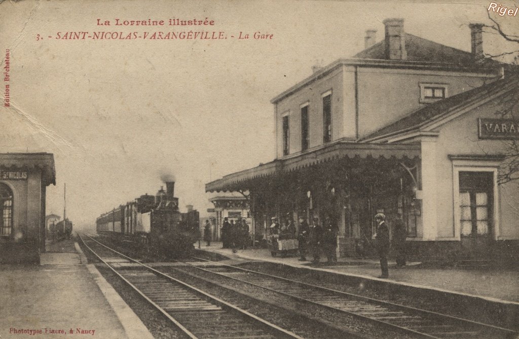 54-St-Nicolas-Varagéville - La Gare - 3 Edition Bricheteau - Phototypie Fiacre Nancy.jpg