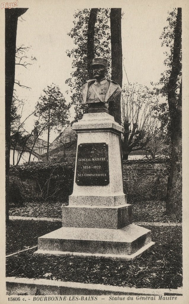 52-Bourbonne-les-Bains - Statue Général Maistre - 15806 c - Edition R Desnoues.jpg