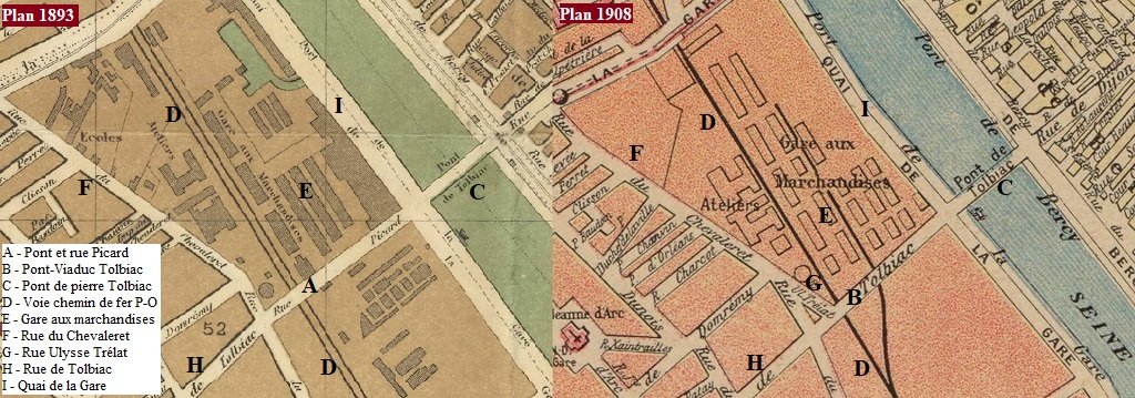 Plan quartier quai de la Gare 1893 et 1908.jpg