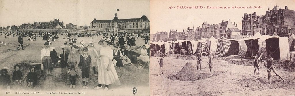 Malo-les-Bains - La plage et le casino - Préparation pour le concours de sable.jpg