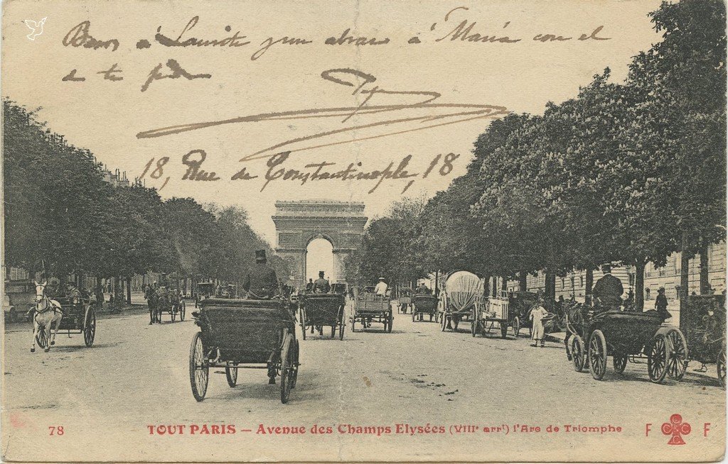 Z - 78 - Avenue des Champs Elysées l'Arc de Triomphe.jpg