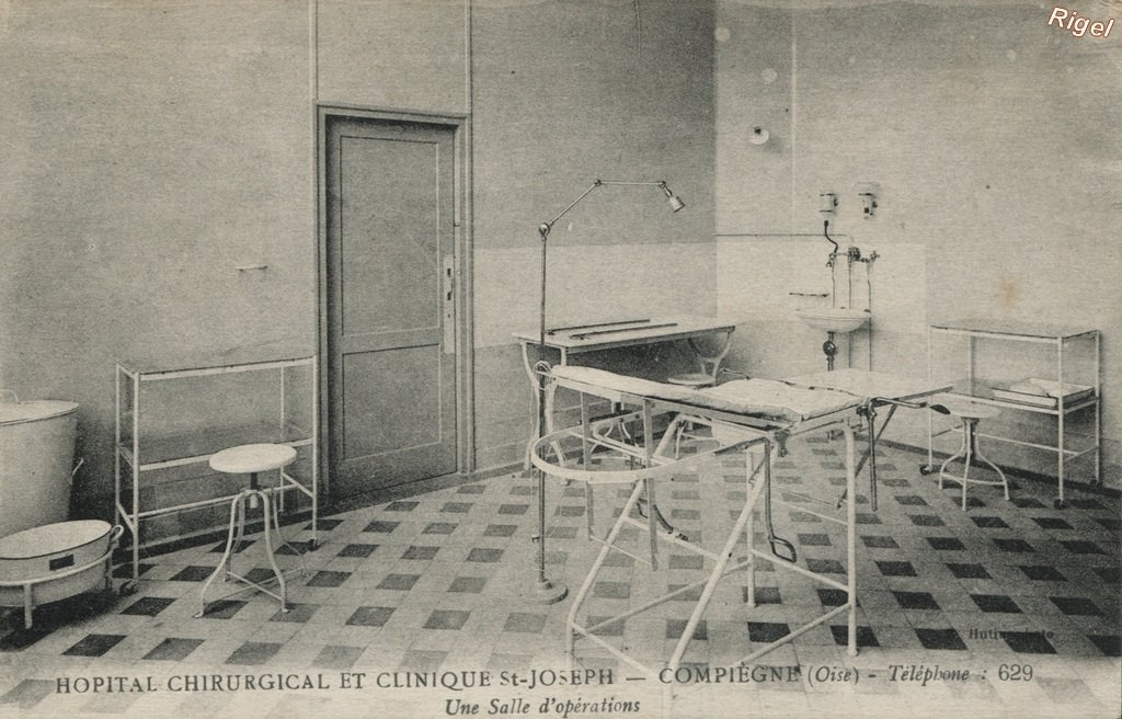 60-Compiègne - Hôpital Chirurgical Clinique St-Joseph - Salle d'Opérations - E Mutin Photo - Phototypie J Bienaimé.jpg