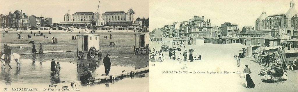 Malo-les-Bains - Le Casino et la plage - La plage, la digue et le casino.jpg