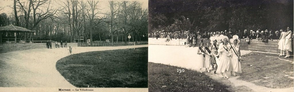 Marans - Le Vélodrome - Défilé sur le Vélodrome, lors d'une élection des reines.jpg