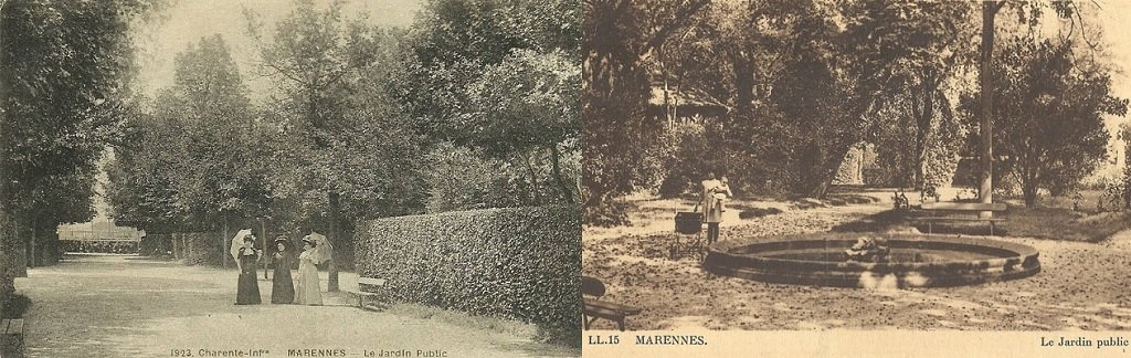 Marennes - Le Jardin Public - Kiosque à musique et bassin du Jardin public.jpg