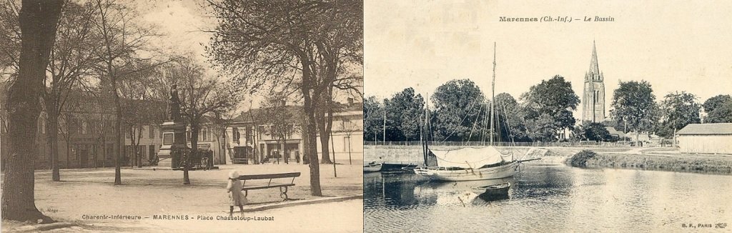 Marennes - Place Chasseloup-Laubat - Le Bassin de Marennes et le Jardin public.jpg