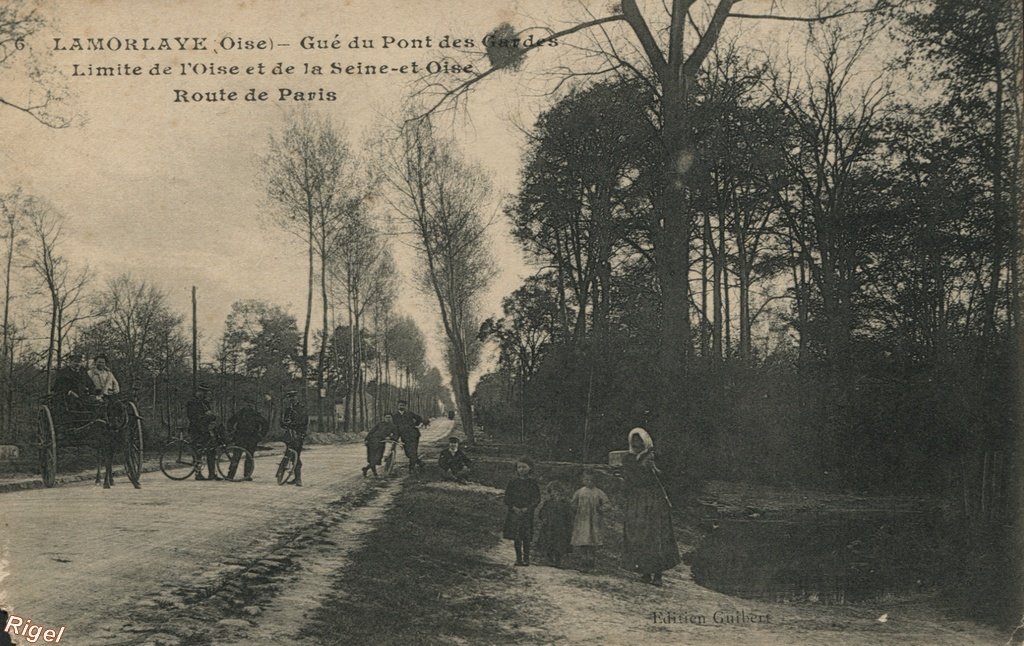 60-Lamorlaye - Gué du Pont des Gardes - Route de Paris - 6 Edition Guibert.jpg