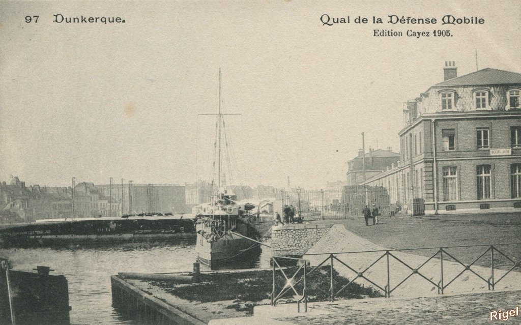 59-Dunkerque - Quai de la Défense Mobile - 97 Edition Cayez 1905.jpg
