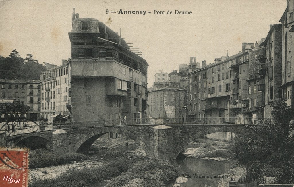 07-Annonay - Pont de Deûme - 9 Mlle Valleton éditeur.jpg