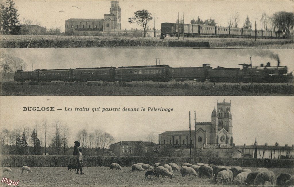 40-Buglose - Les Trains qui passent devant le Pélerinage.jpg