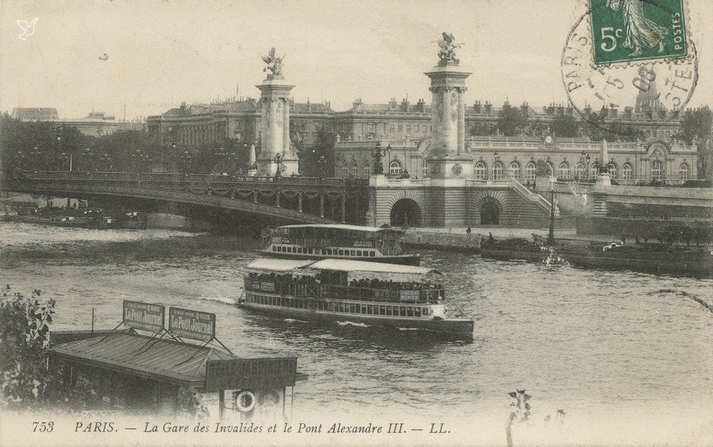 Z - 753 - La Gare des Invalides et Pont Alexandre III.jpg