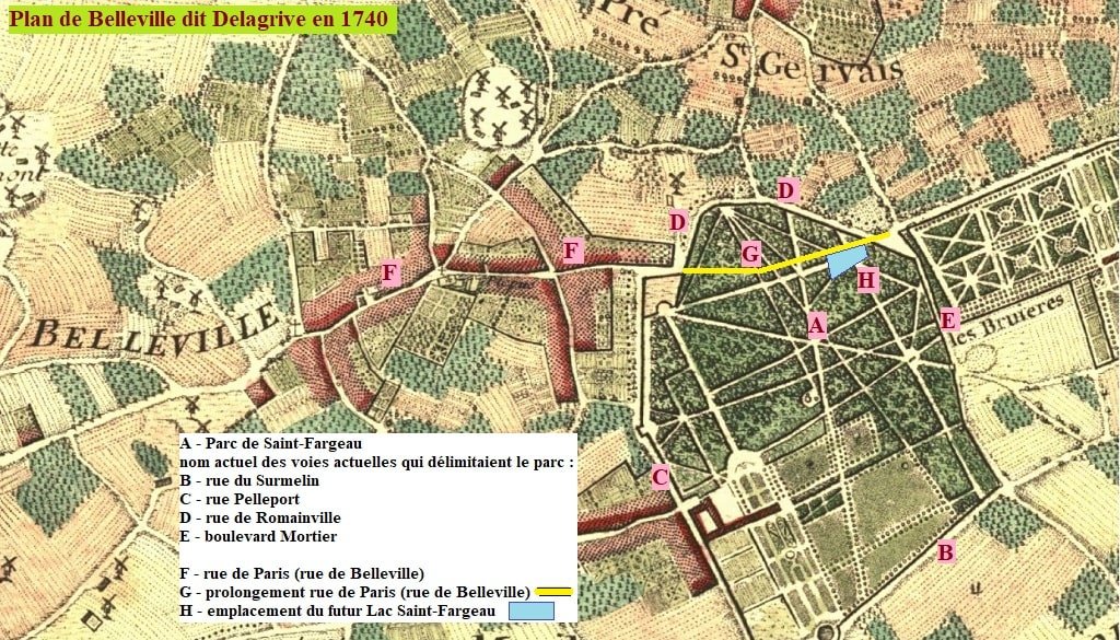 Plan de Belleville et Parc de Saint-Fargeau (carte Delagrive 1740).jpg