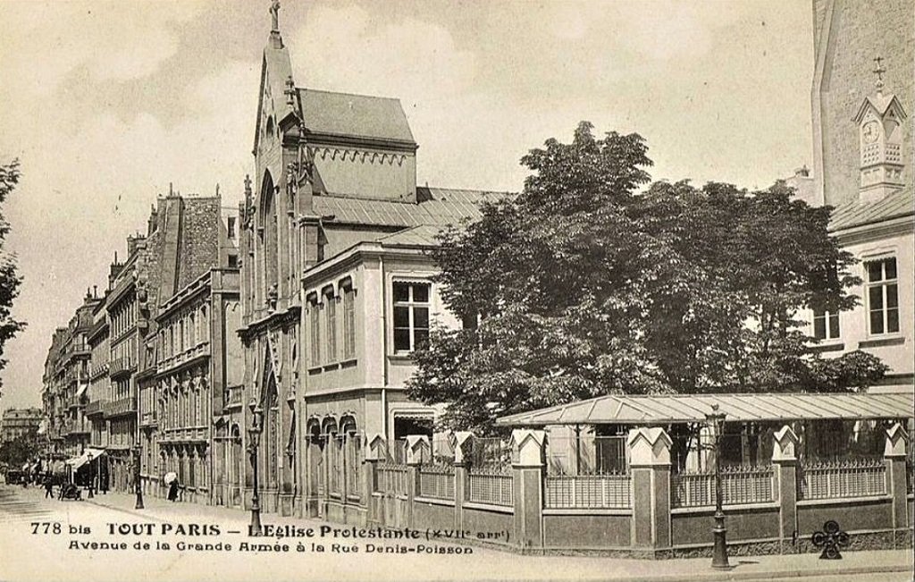 Rue Denis-Poisson - avenue de la Grande Armée - Eglise protestante.jpg