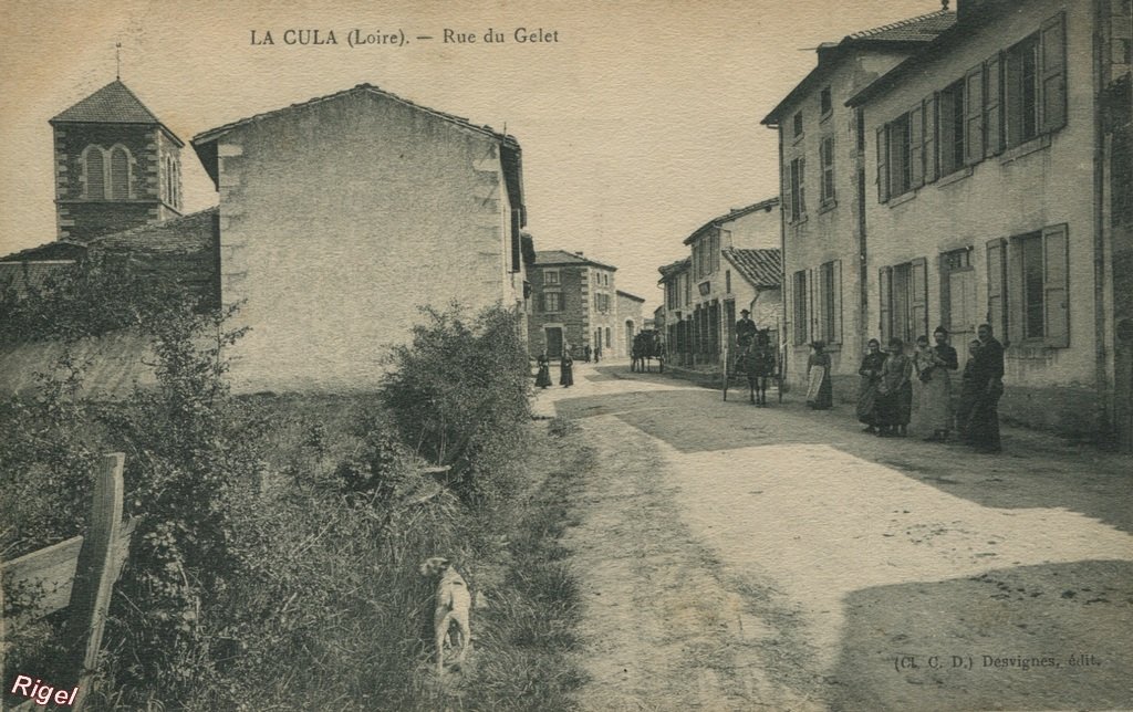 42-La Cula -Loire- Rue du Gelet - Cl C D Desvignes édit.jpg