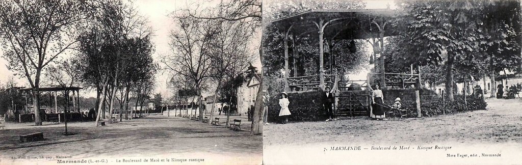 Marmande - Le Boulevard de Maré et le Kiosque rustique.jpg