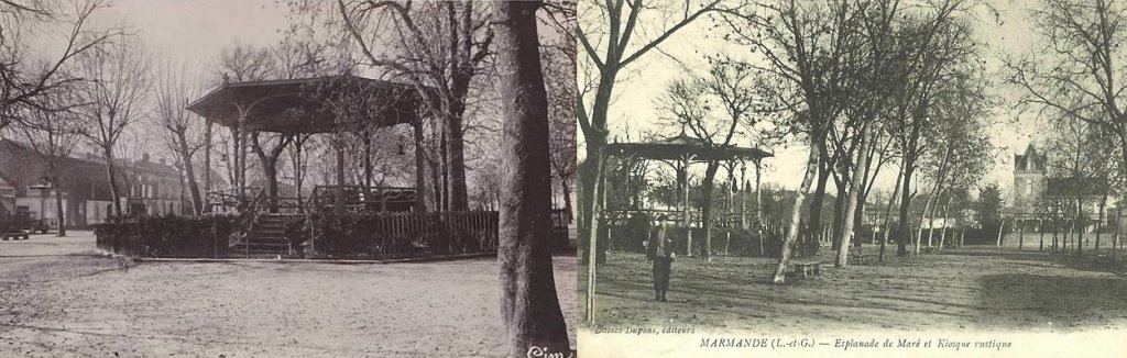 Marmande - L'Esplanade de Maré et le Kiosque à musique rustique.jpg