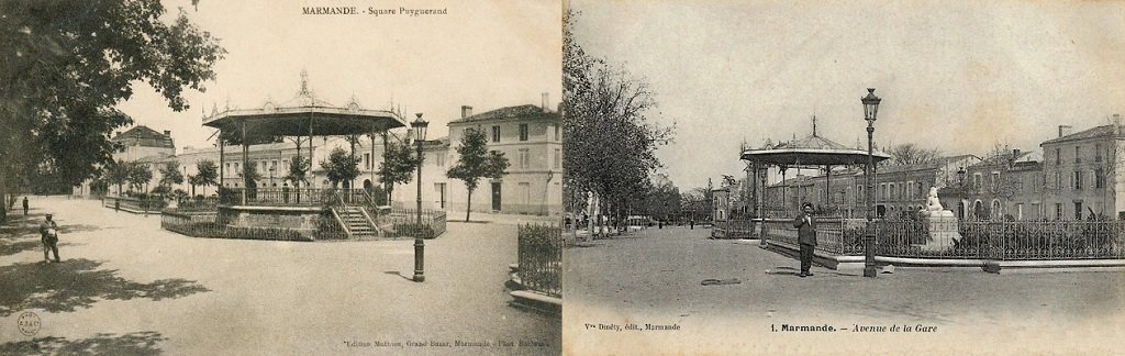 Marmande - Square Puyguéraud et kiosque à musique - Avenue de la gare, kiosque à musique.jpg