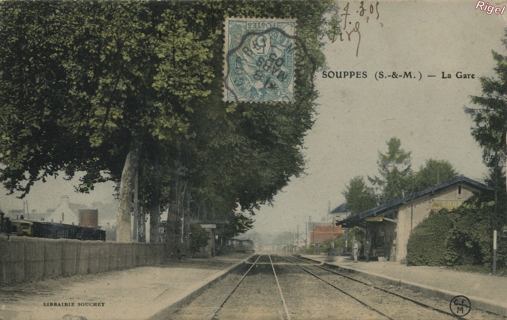 77-Souppes - La Gare - CFM - Librairie Souchet.jpg