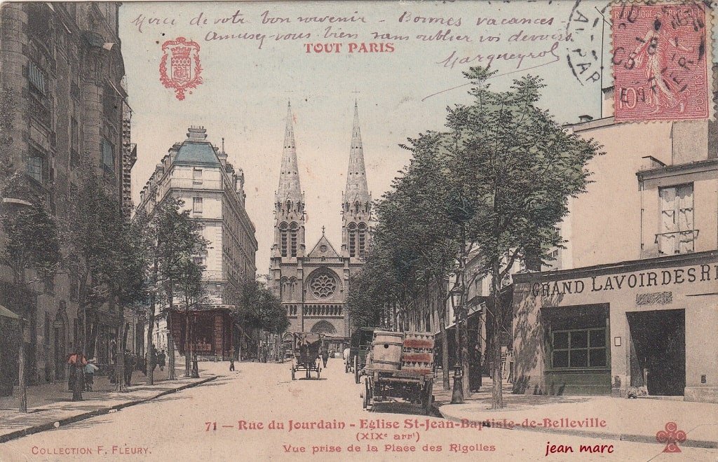 Tout-Paris - 71 - Rue du Jourdain - Eglise St Jean Baptiste (XXe arrt.) (1906).jpg