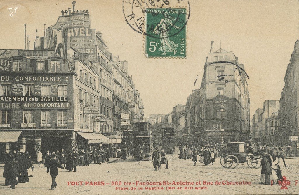 Z - 286 bis - Fbg St-Antoine et rue de Charenton Place de la Bastille.jpg