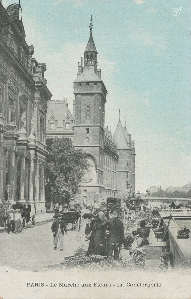 B6B - PARIS  -  Le Marché aux Fleurs - La Conciergerie (vue 3).jpg