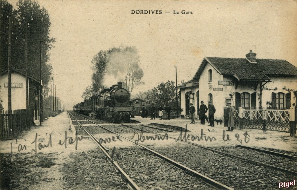 45-Dordives - La gare - Gillet Garreau édit.jpg