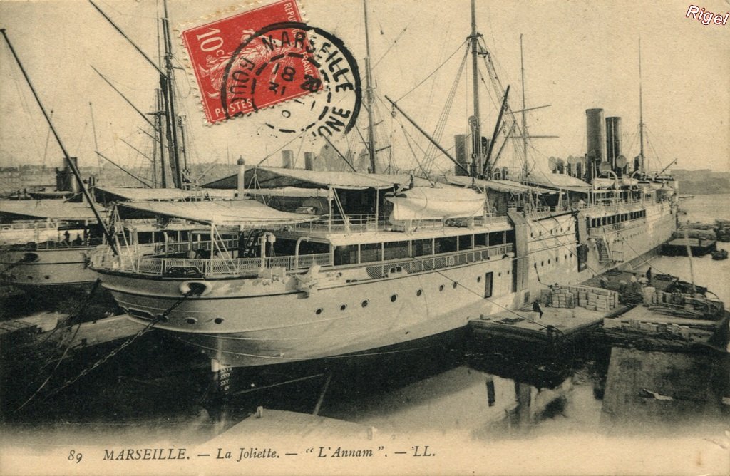 13-Marseille - La Joliette - Paquebot l'Annam - 89 LL.jpg