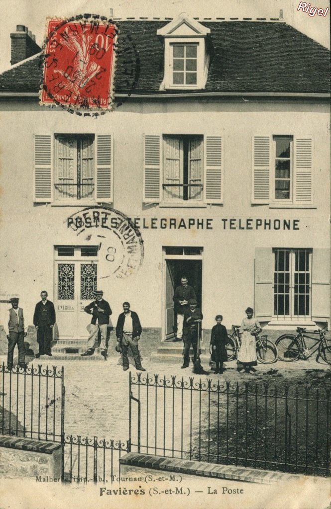 77-Favieres - La Poste - Malherbe, imp-lib.jpg