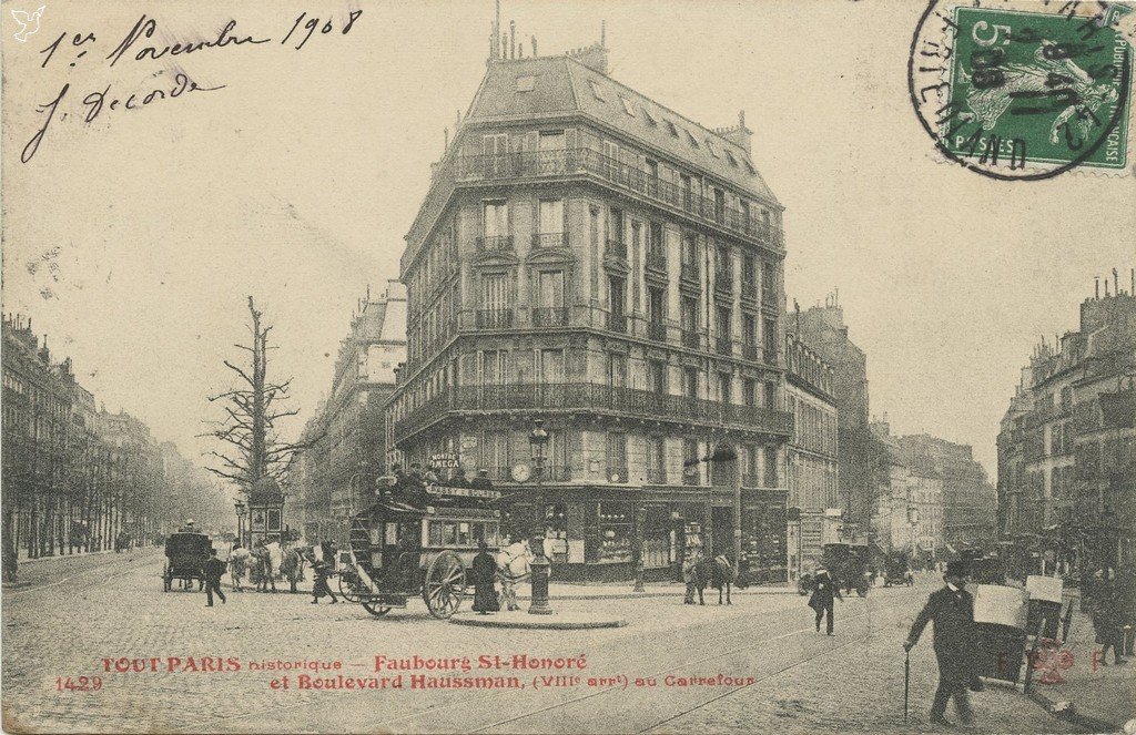 Z - 1429 - Faubourg St-Honoré et Bd Haussmann.jpg