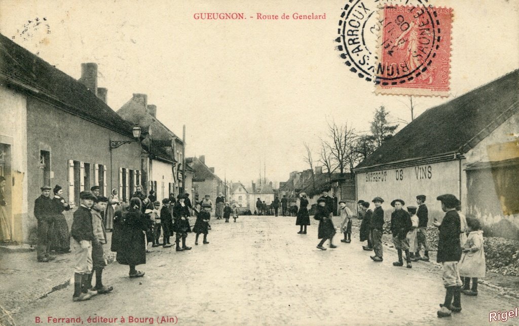 71-Gueugnon - Route de Genelard - B Ferrand éditeur.jpg