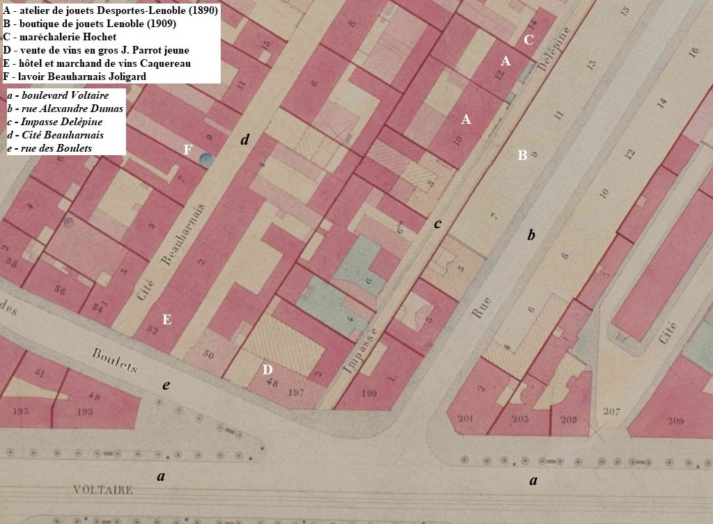 0 Plan rue des Boulets impaase Delépine 1900.jpg