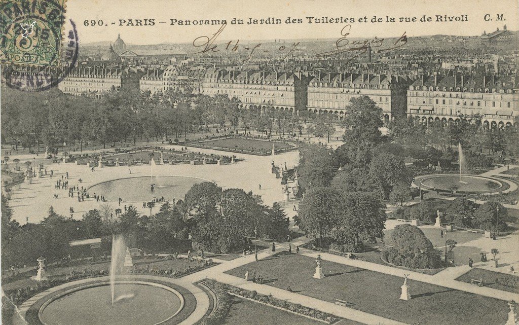 Z - 690 - Panorama du Jardin des Tuileries et rue de Rivoli.jpg