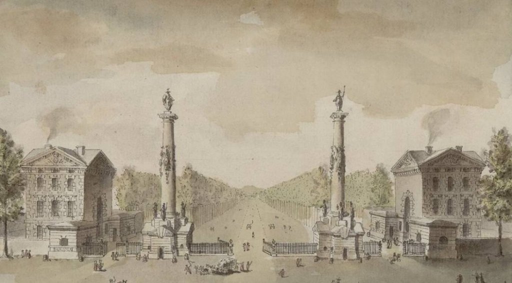 La Barrière du Trône en 1787 (dessin Nicolas Ransonnette).jpg