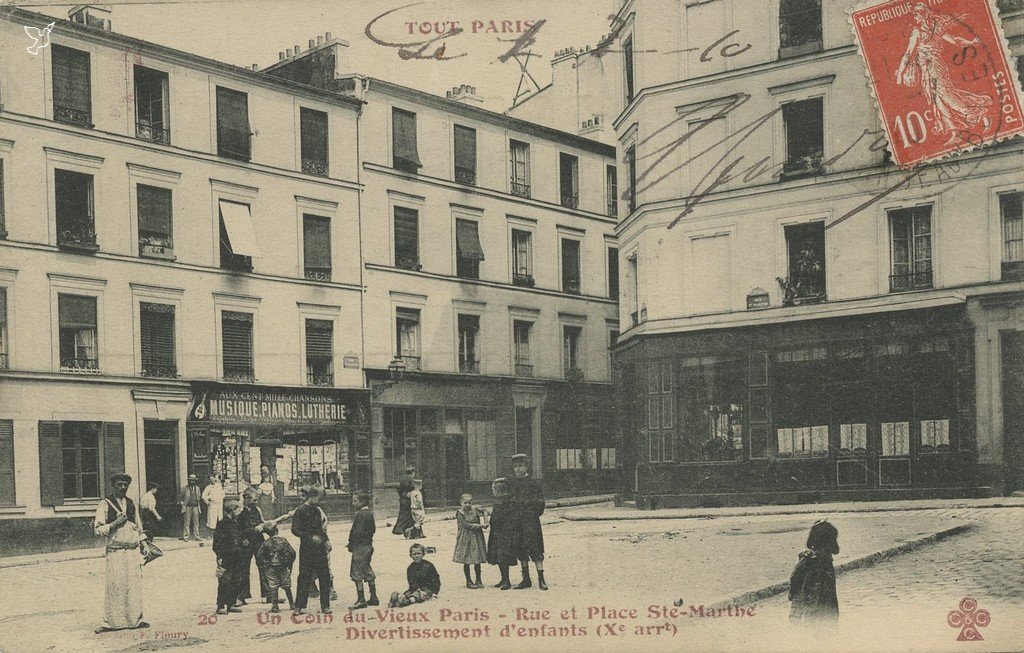 Z - 20 - Un coin du vieux Paris - rue et place ste-Marthe.jpg