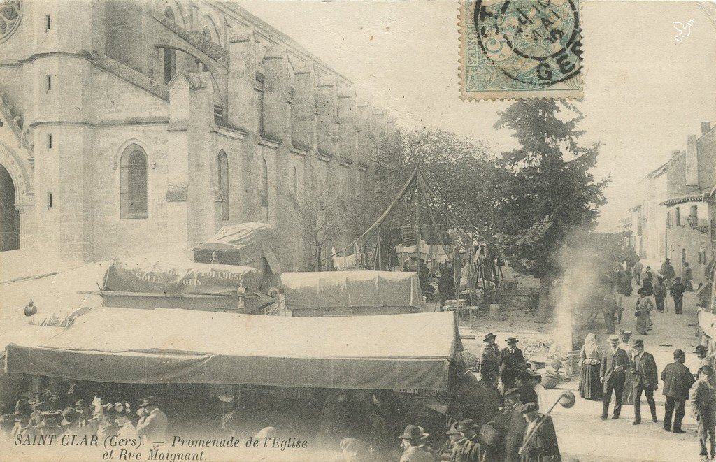 Z - SAINT-CLAR - Promenade de l'Eglise et rue Maignant.jpg