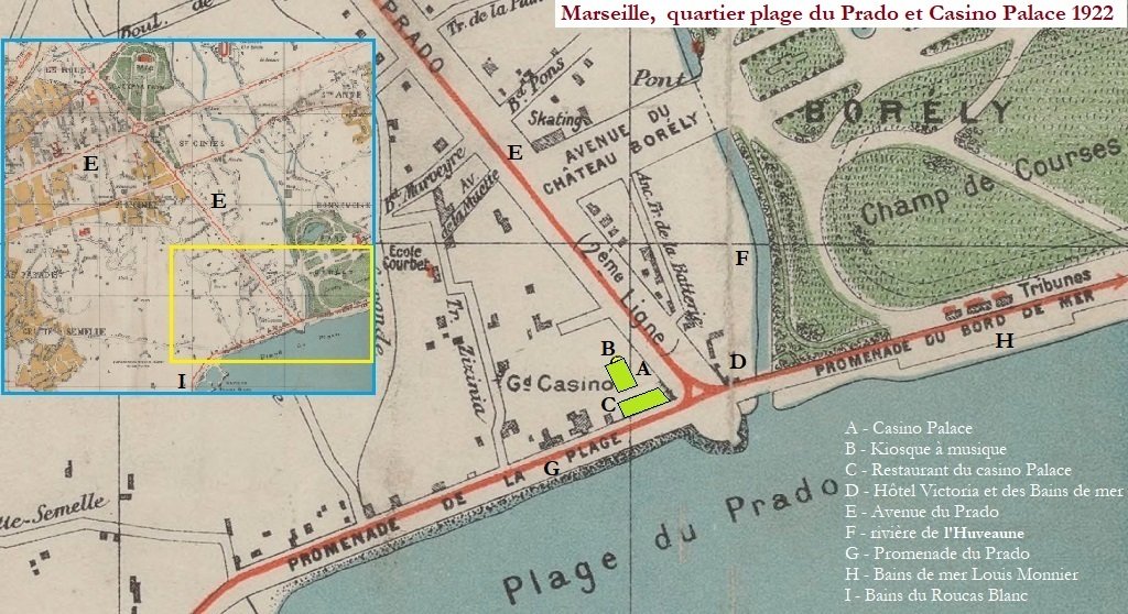 Marseille - Plan 1922 quartier plage du Prado et Casino Palace.jpg
