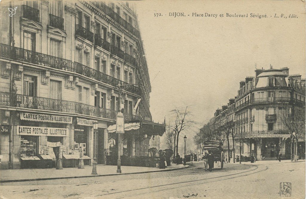 Z - L.V. édit. 572 - Place Darcy et Bd Sévigné.jpg