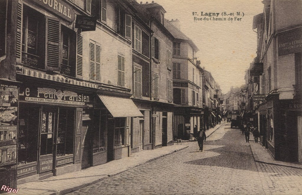77-Lagny - Rue du Chemin de Fer - 27 Edit R David Libraire Lagny.jpg
