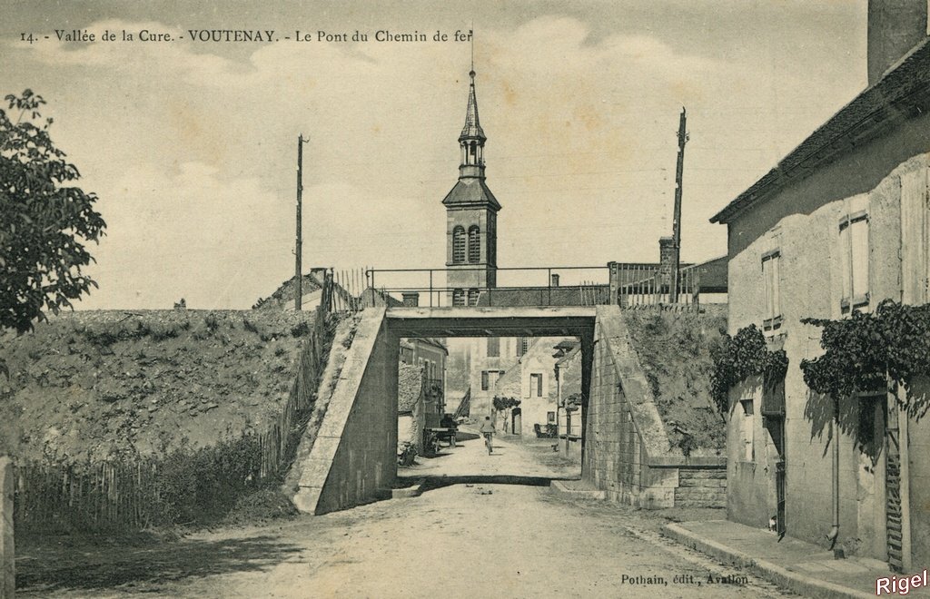 89-Voutenay - Pont Chemin de Fer - 14 Pothain édit.jpg