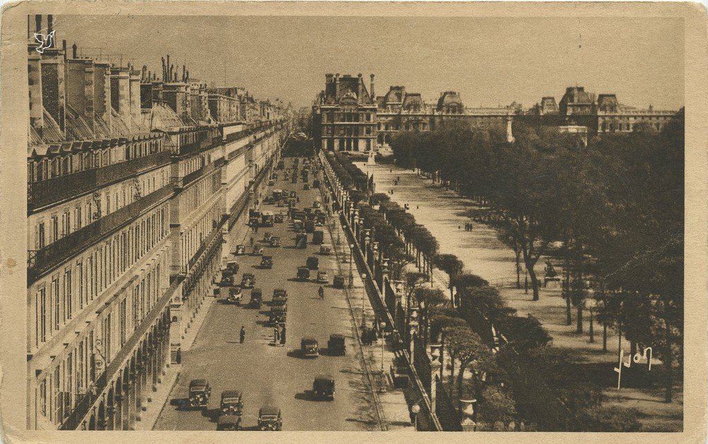 Z - YVON 110 - Paris - Perspective de la rue de Rivoli, les Tuileries et le Louvre.jpg