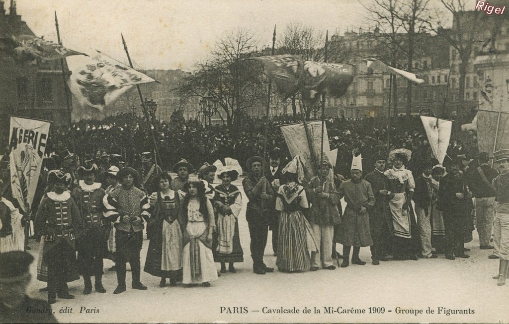 75-Paris- Cavalcade 1909 - Groupe de Figurants - Gondry édit..jpg