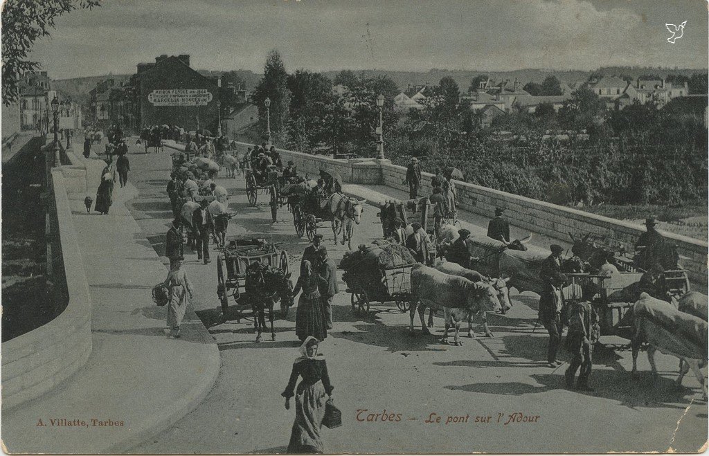 Z - A. Villatte Tarbes - Le pont sur l'adour (glacée).jpg