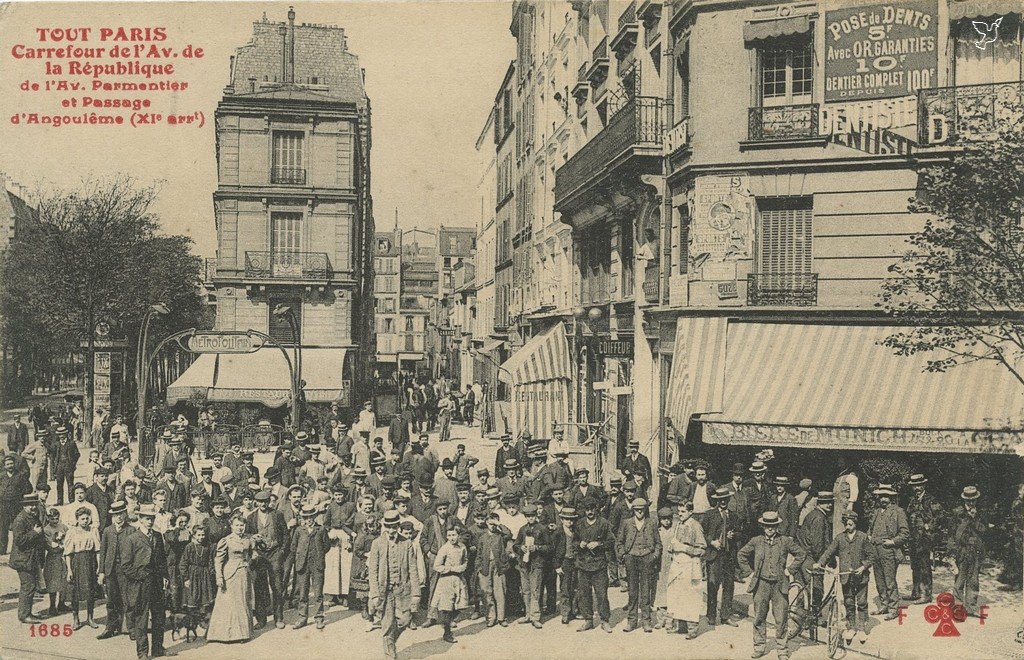 Z - 1685 - Carrefour dee l'Av. de la République, Parmentier et Passage d'Angoulême.jpg