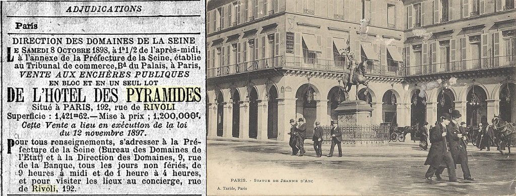 3 Adjudication anciennes Ecuries du Roy 8 octobre 1898 - Hôtel Régina Cie La France.jpg