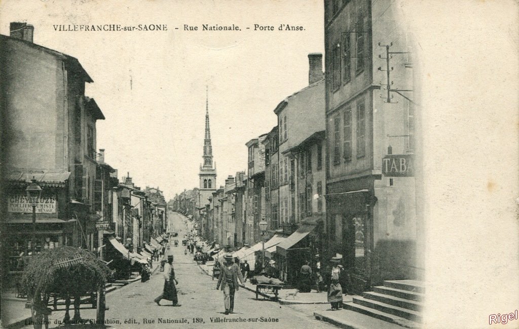 69-Villefranche - Rue Nationale - Porte d'Anse - Librairie du Centre.jpg