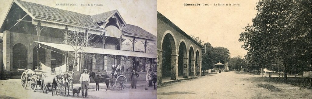 Masseube - La Halle à la Volaille de la place Joseph Dasté - La Halle aux grains de la place du Foirail.jpg