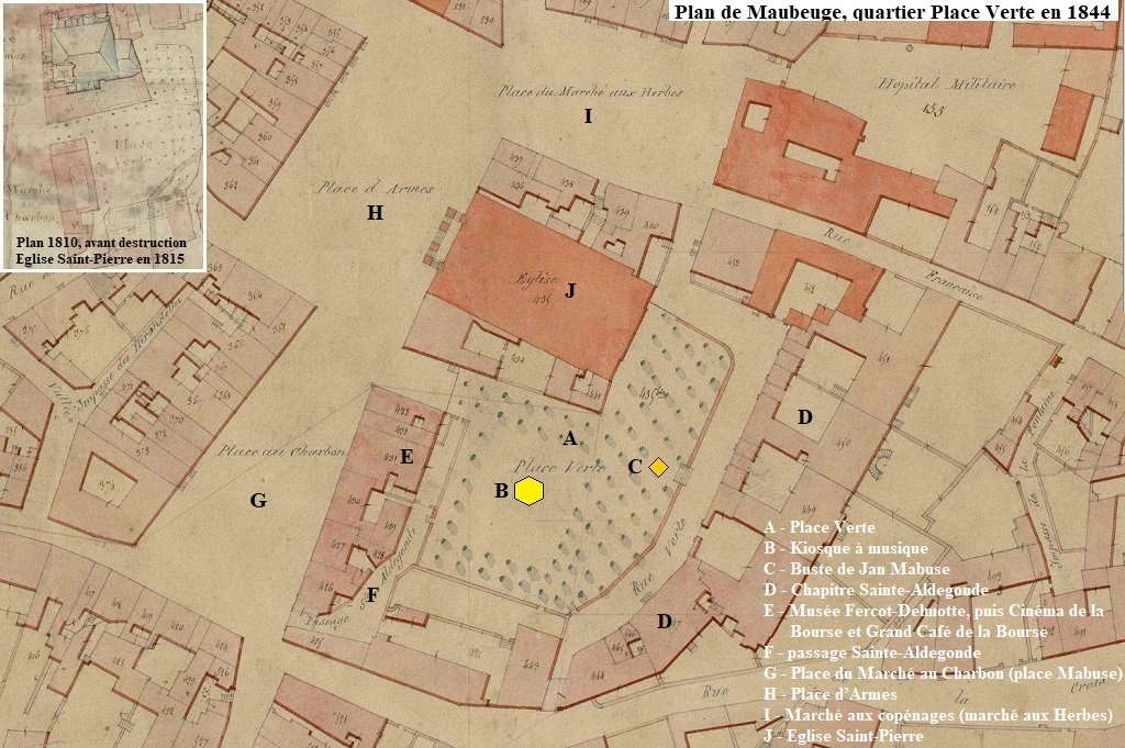 Maubeuge plan 1844 quartier Place Verte.jpg