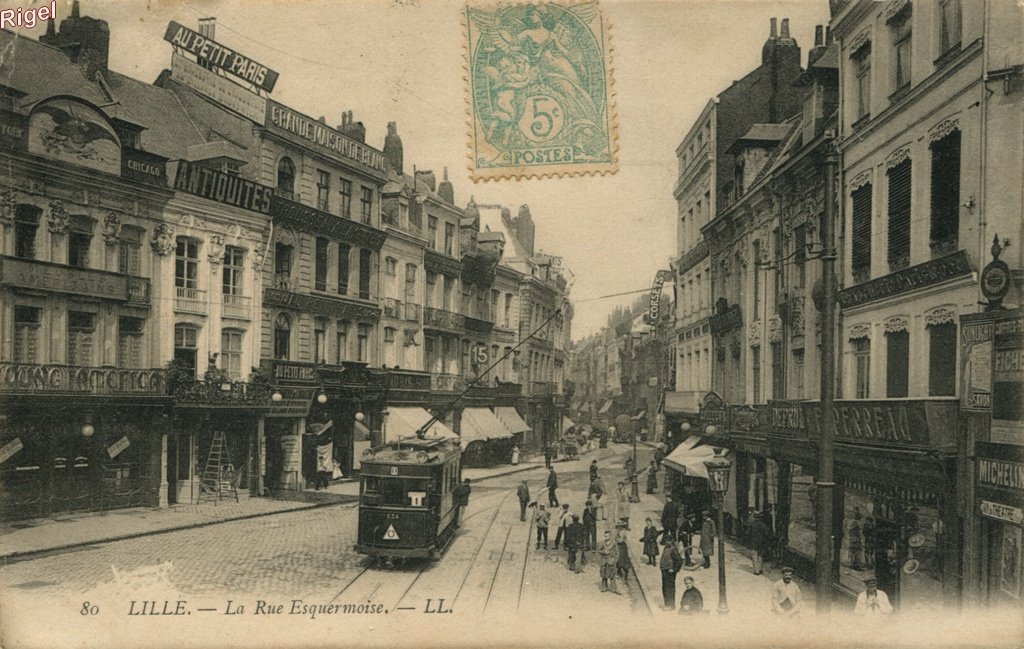 59-Lille - La Rue Esquermoise - 80 LL.jpg