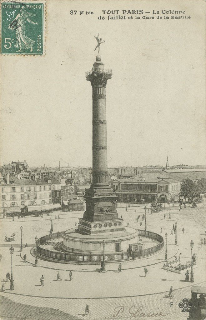 Z - 87 M bis - Colonne de Juillet et Gare de la Bastille.jpg