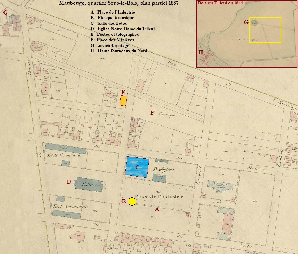 Maubeuge quartier Sous le Bois plan 1887.jpg